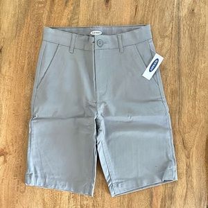 Old Navy NWT Boys School or Dress Grey Shorts size 12 slim